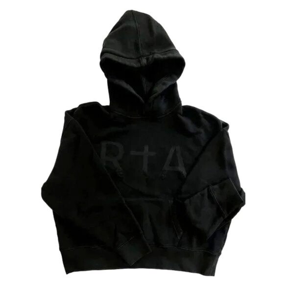 RtA Tonal Logo Hoodie in Black